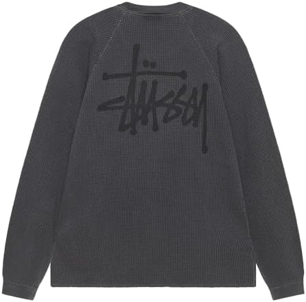 STUSSY BASIC THERMAL BLACK サーマル ブラック S Raglan Thermal LS Crew – Washed Black | Tops & Shirts | Stüssy